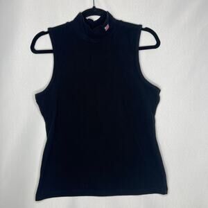 Women's Polo Jeans Co. Ralph Lauren Sleeveless Cotton Turtleneck Tank Top Large